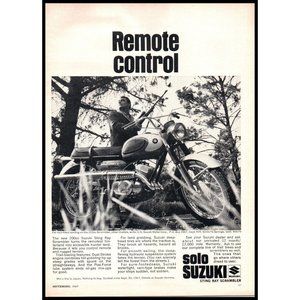 1967 Suzuki 200cc Sting Ray Scrambler Motorcycle Vintage Print Ad Wall Art Photo
